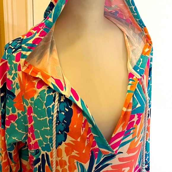 Cover Up Dress Lilly Pulitzer Rylie UPF 50 Hooded
Pockets Size XL Goobay Smash - Picture 10 of 13